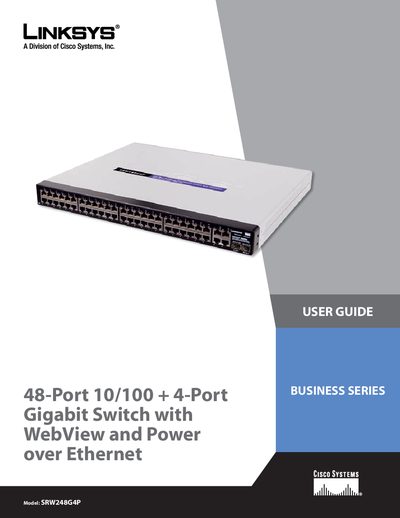 Linksys SRW248G4P Network Switch User Guide - cover page