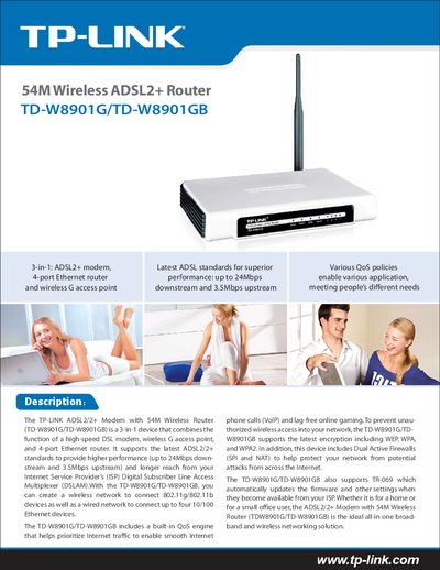 TP-Link TD-W8901G/TD-W8901GB User Manual - cover page