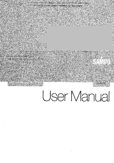 Sampo KJ-E06Z Multi-Function Raw Machine Recuperate Machine User Manual - cover page