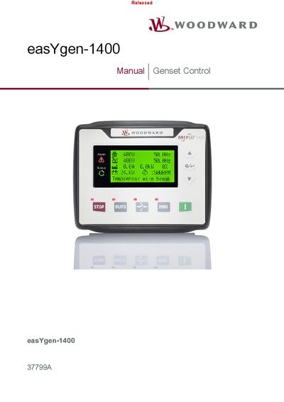 Woodward easYgen-1400 Genset Control Manual - cover page