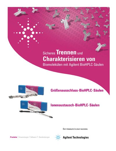 Agilent BioHPLC Column Portfolio Brochure - cover page