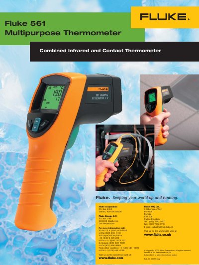 Fluke 561 Multipurpose Thermometer User Manual - cover page