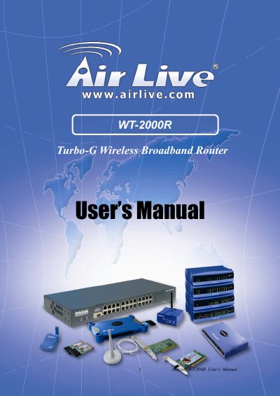 Air Live WT-2000R user manual - cover page