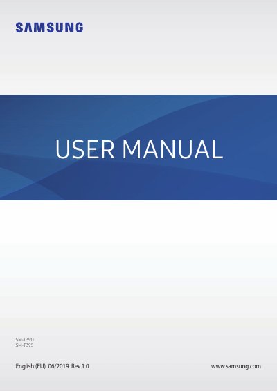 Samsung SM‑T390 SM‑T395 Tablet User Manual - cover page