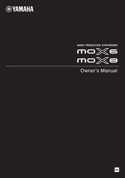Yamaha MOX6/MOX8 Synthesizer Owner's Manual - cover page
