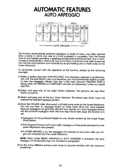 Yamaha Electone Automatic Features User Guide - cover page