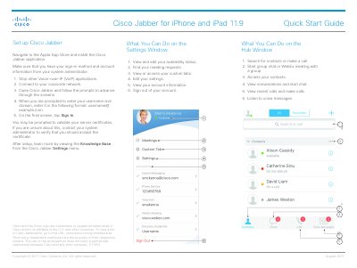 Cisco Jabber 11.9 Quick Start Guide for iPhone and iPad - cover page
