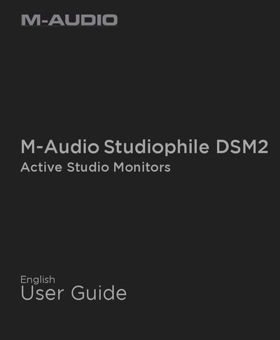 M-Audio Studiophile DSM2 Active Studio Monitors User Guide - cover page