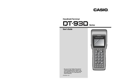 Casio DT-930 Handheld Terminal User Guide