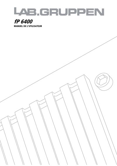 Lab.gruppen fP 6400 Power Amplifier User Manual
