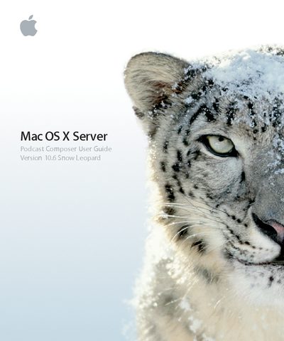 Apple Mac OS X Server Podcast Composer User Guide Version 10.6 - cover page