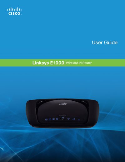 Linksys E1000 Wireless-N Router User Manual - cover page
