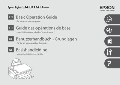 Epson Stylus SX410/TX410 Basic Operation Guide - cover page