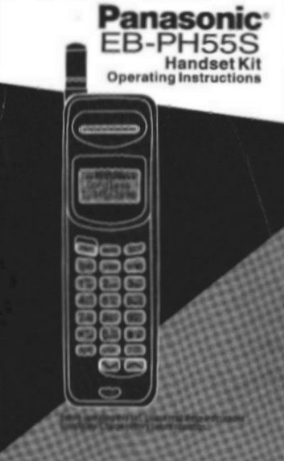 Panasonic EB-PH55S Handset Kit Operating Instructions - cover page