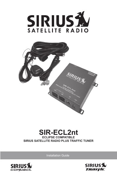 SIRIUS SIR-ECL2nt Installation Guide - cover page