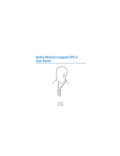 Nokia Wireless Loopset LPS-5 User Guide - cover page