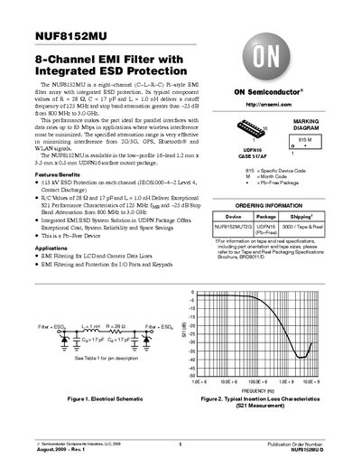 ON Semiconductor NUF8152WU handbook - cover page