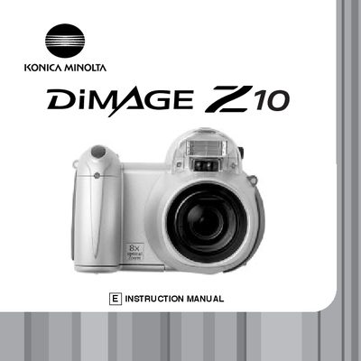 Konica Minolta DIMAGE Z10 Digital Camera User Manual - cover page