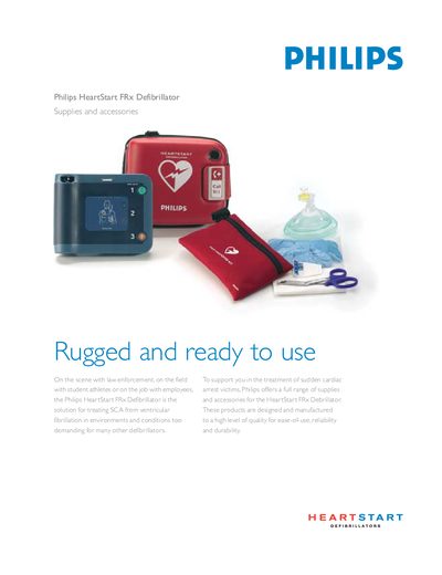 Philips HeartStart FRx Defibrillator Supplies and Accessories Manual - cover page
