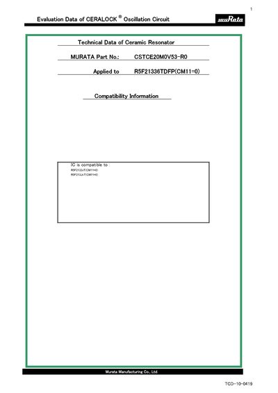 murate R5F21336TDFP(CM11=0) - cover page