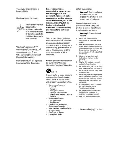 Lenovo M820 User Manual