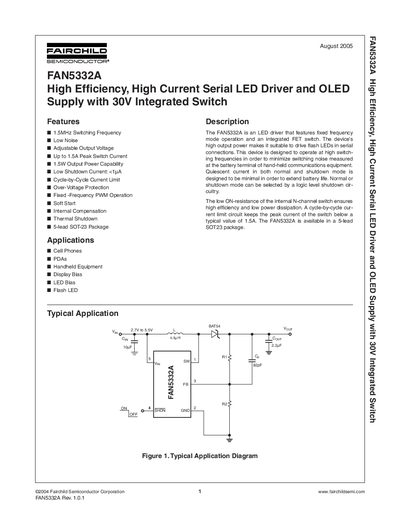 Fairchild FAN5332A Datasheet - cover page