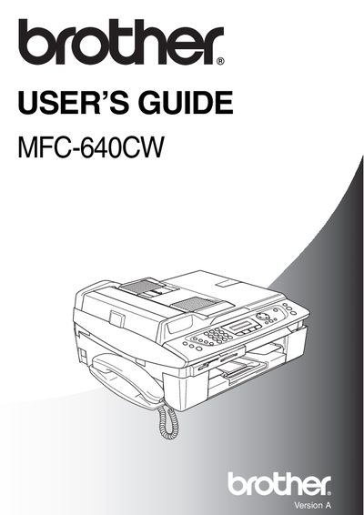 Brother MFC-640CW User Guide - cover page