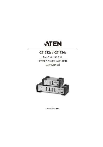 ATEN CS1732 B / CS1734 B User Manual
