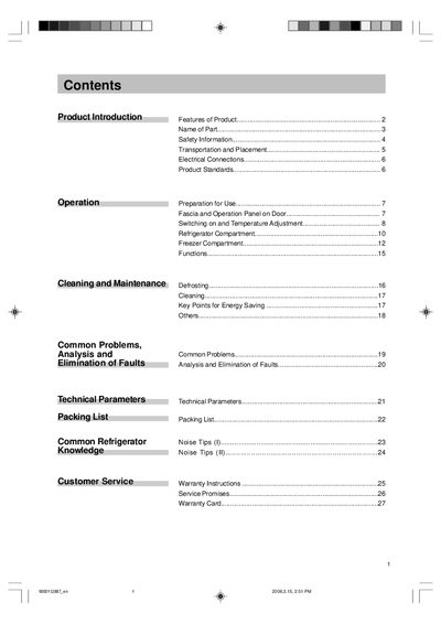 Siemens Refrigerator Operating Instructions - cover page