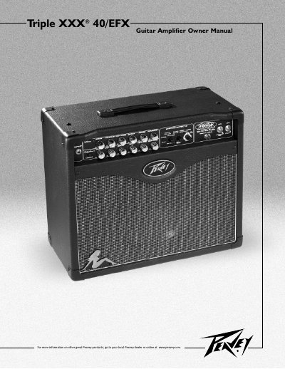 Peavey Triple XXX®40/EFX Guitar Amplifier User Manual - cover page