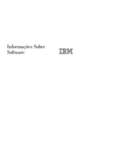 IBM Software Information User Manual - cover page