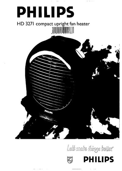 Philips HD 3271 Fan Heater User Manual - cover page