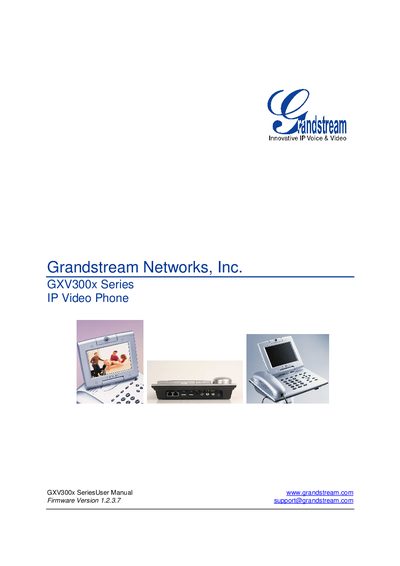 Grandstream Networks Inc. GXV300xuser manual - cover page