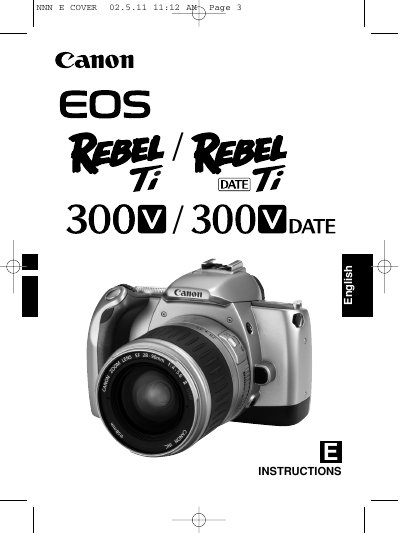 Canon EOS 300V User Manual - cover page