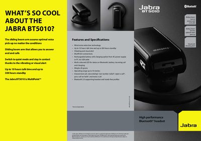 Jabra BT5010 Quick Start Guide - cover page