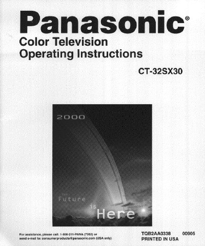 Panasonic CT-32SX30 Color Television Operating Instructions - cover page