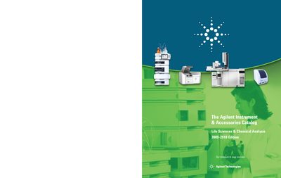 Agilent Life Sciences and Chemical Analysis Instrument Accessories Catalog 2009-2010 Edition - cover page