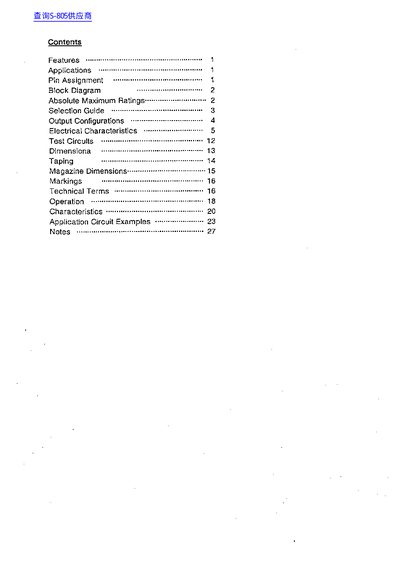S-805 Series Voltage Detector Datasheet - cover page