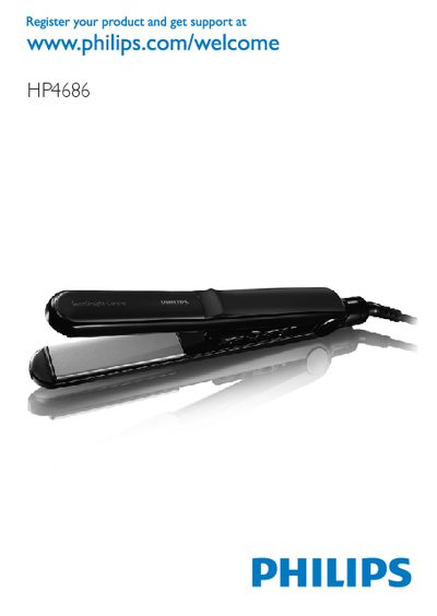 Philips HP4686 Hair Straightener User Manual - cover page