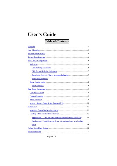 Accusys 7500 RAID Controller User's Guide - cover page