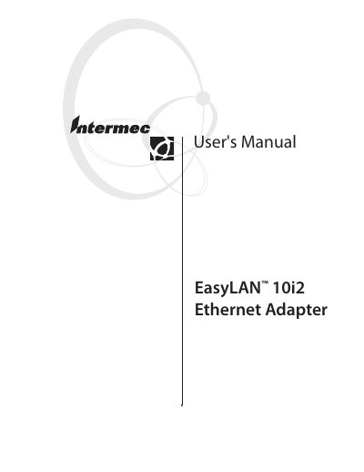 Intermec EasyLAN 10i2 Ethernet Adapter User Manual - cover page