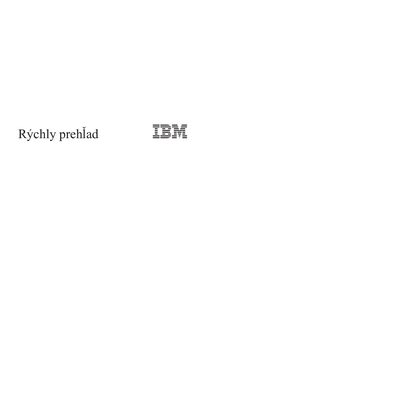 IBM Quick Overview Guide - cover page