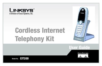 Linksys CIT200 Cordless Internet Telephony Kit User Manual - cover page