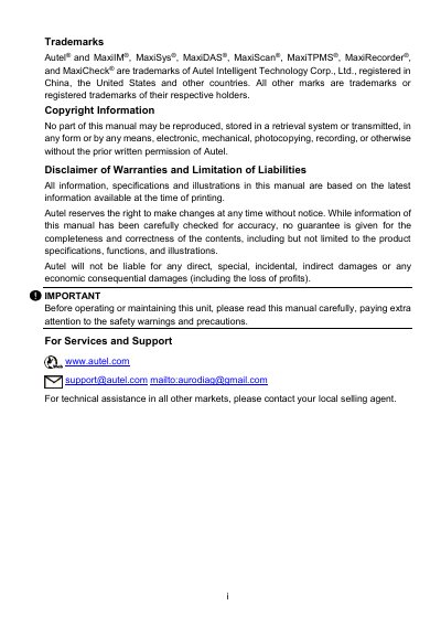 Autel MaxiIM IM508 User Manual - cover page