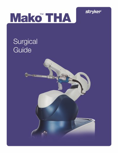 Stryker MAKOplasty Total Hip Application Surgical Guide - cover page