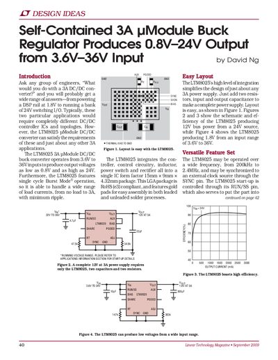 Linear Technology LTM8025 uModule Buck Regulator Product Article - cover page