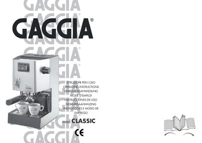 Gaggia Classic Coffee Machine User Manual - cover page