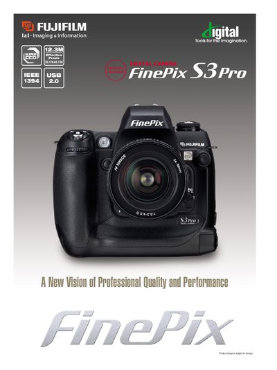 Fujifilm FinePix S3 Pro Digital Camera Owner's Manual - cover page