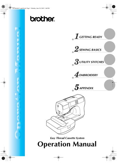 Brother 500D/500 Easy Thread Cassette System Operation Manual - cover page