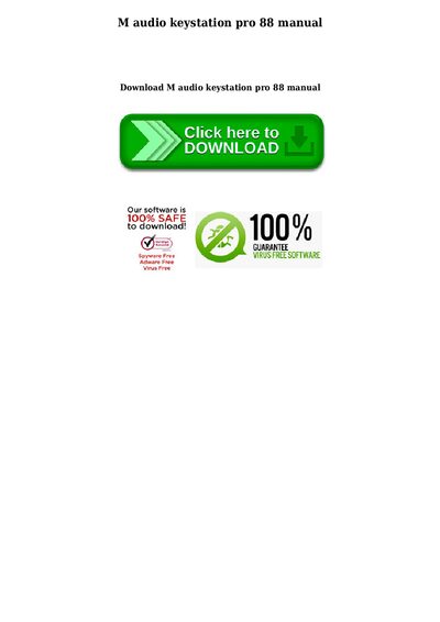 m-audio keystation pro 88 english manual